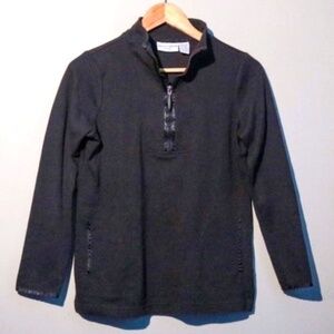 Black Quarter Zip Long Sleeve Shirt